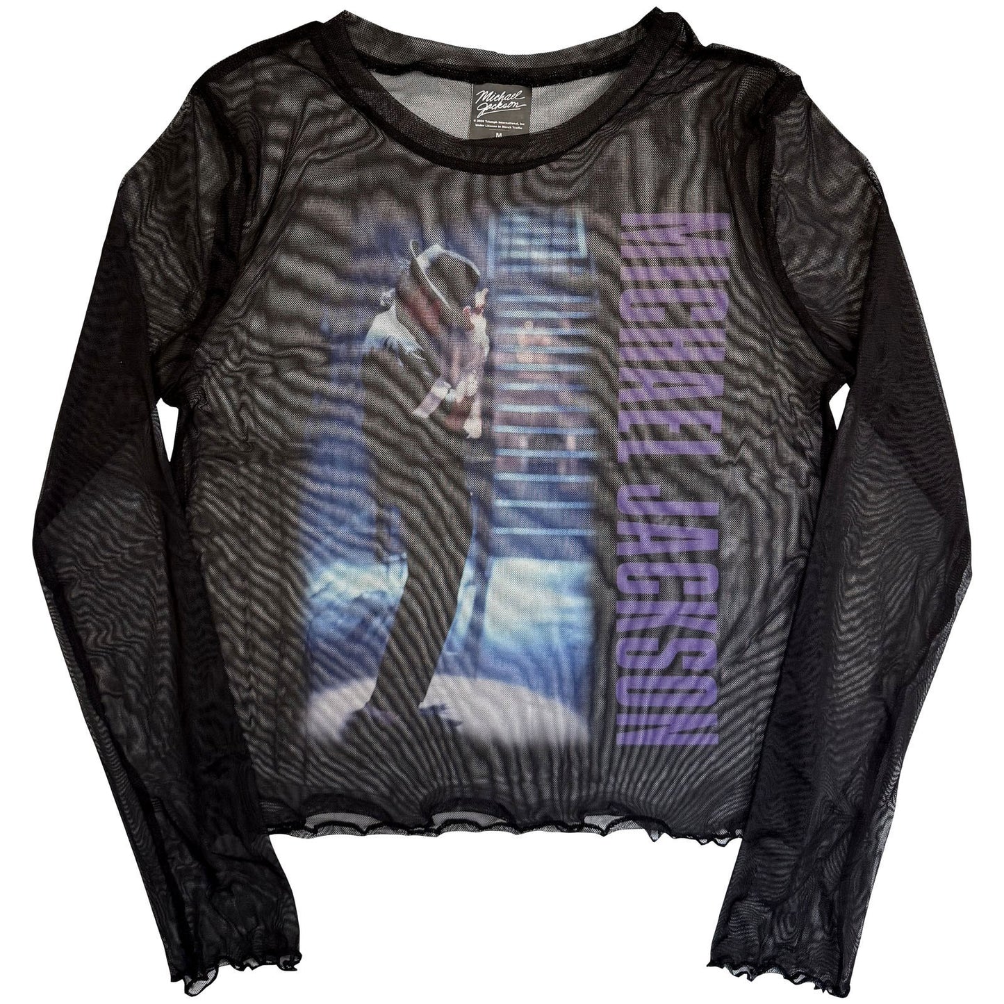 Michael Jackson Beat It Mesh Crop Top Girls Jr Front