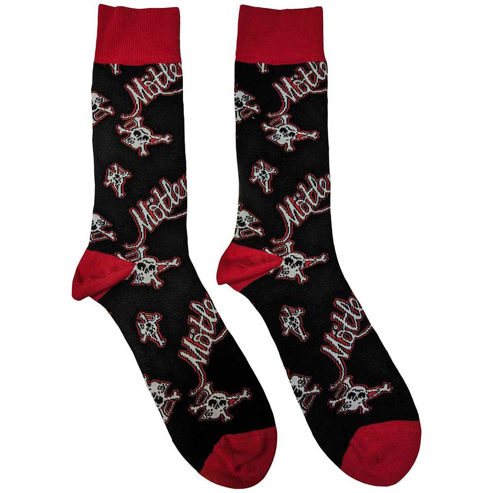 Motley Crue Feelgood Repeat (US Men's Shoe Size 8-12) Socks Front