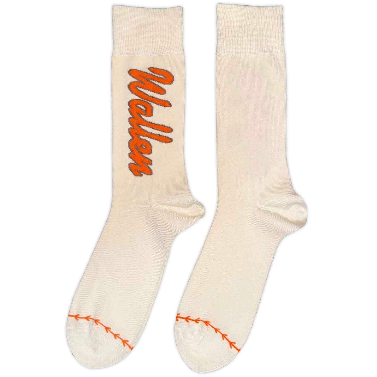 Morgan Wallen Orange Logo Baseball (US Men's Shoe Size 8-12) Socks Back