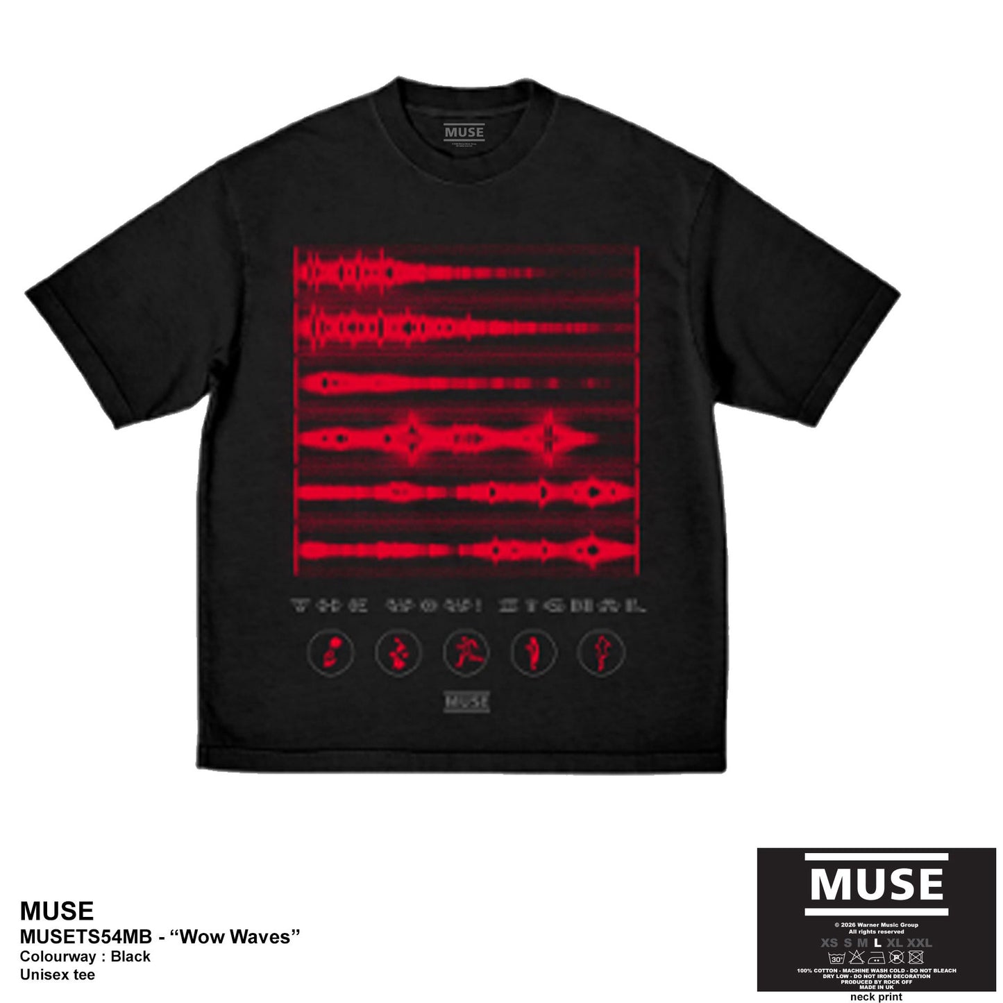 Muse Wow Waves T-shirt Back