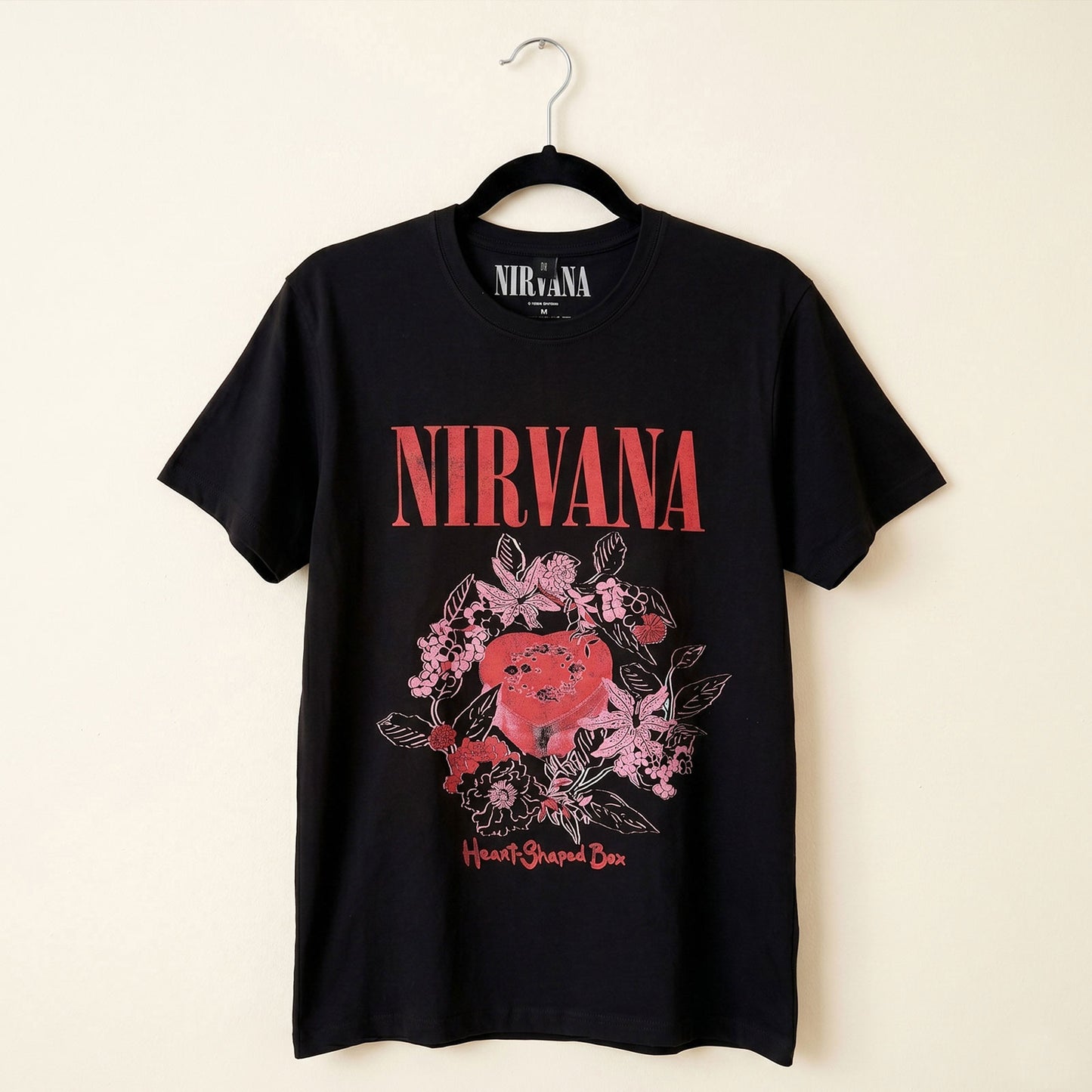 Nirvana Heart Shaped Box Carbon T-shirt Back