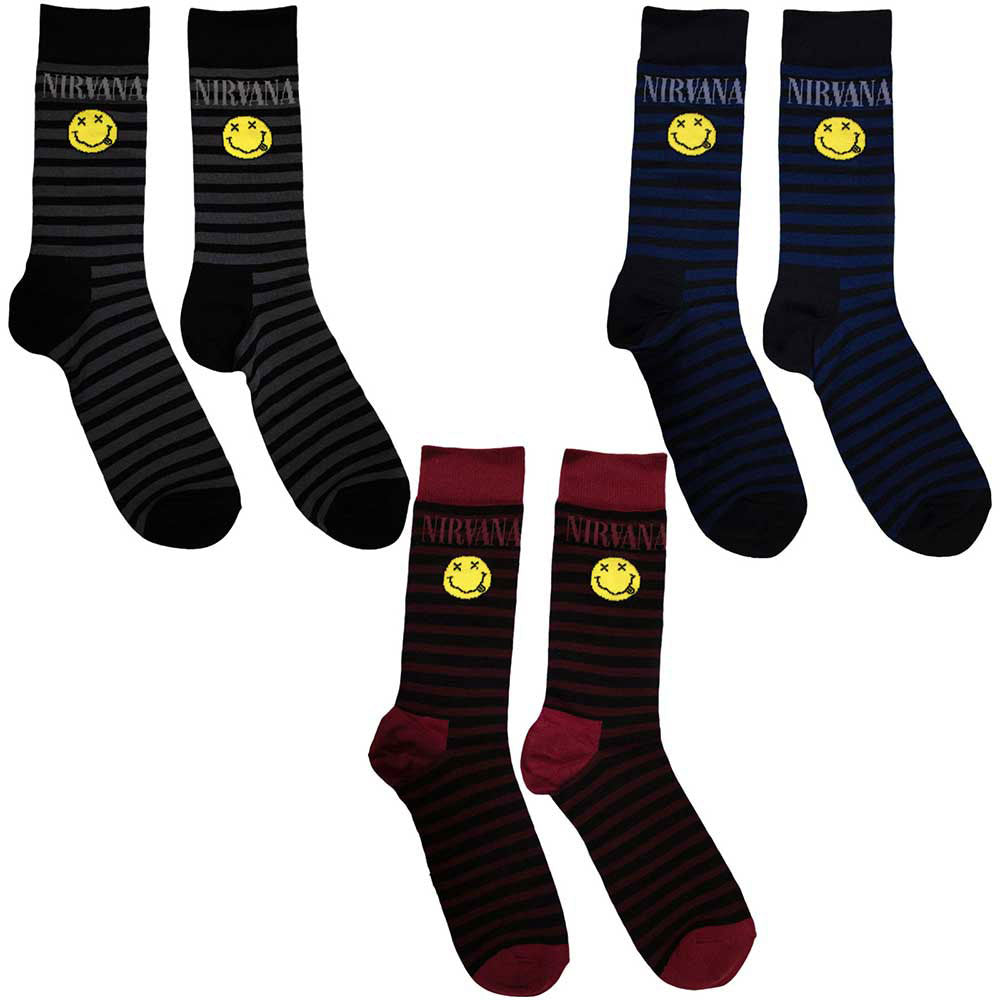 Nirvana Smile Stripes Socks Alt 2