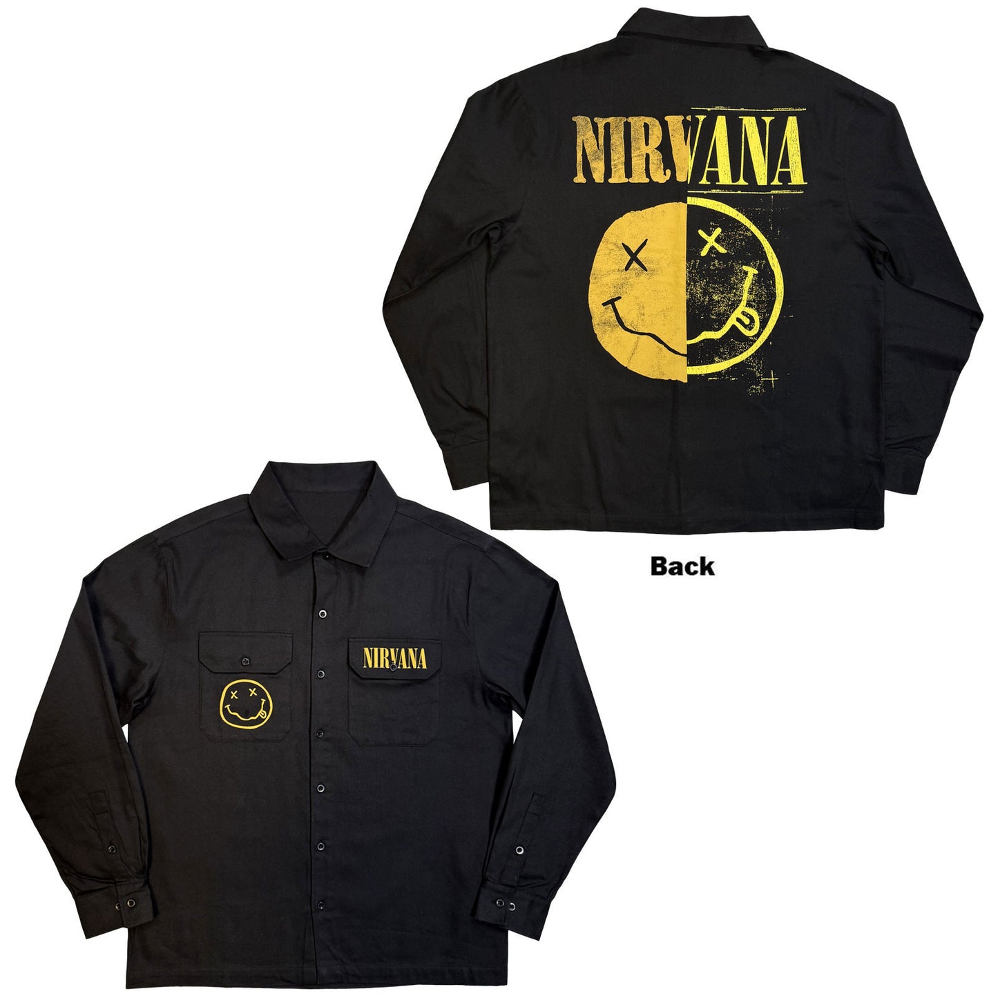 Nirvana Logos Split Dress Shirt Alt 2