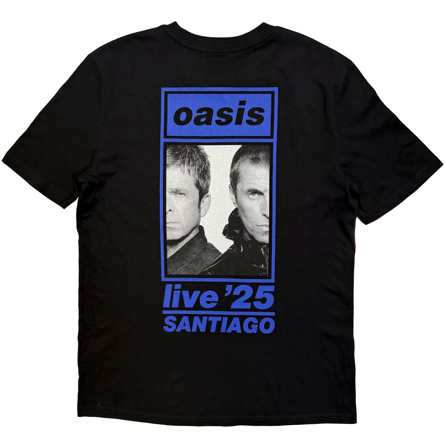 Oasis Santiago Half Faces Fan Store T-shirt Back