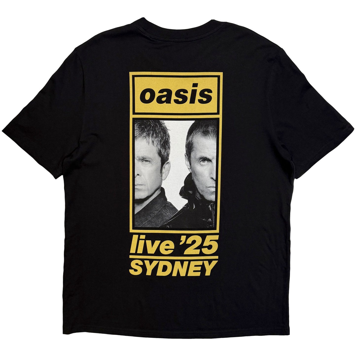Oasis Sydney Half Faces Fan Store T-shirt Back