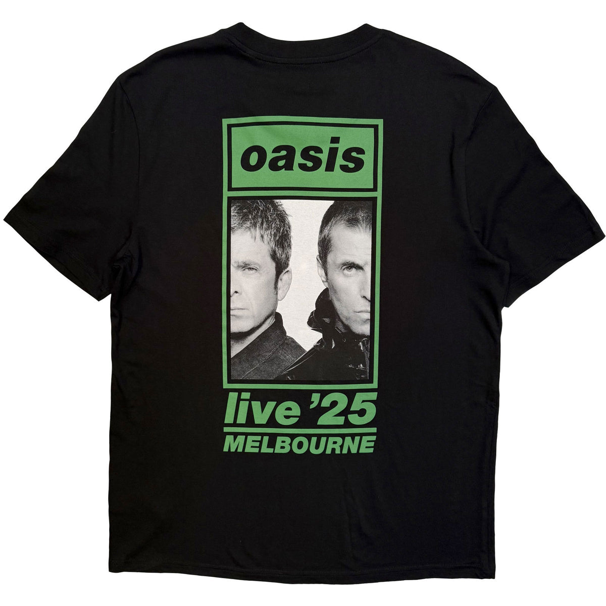 Oasis Melbourne Half Faces Fan Store T-shirt Back