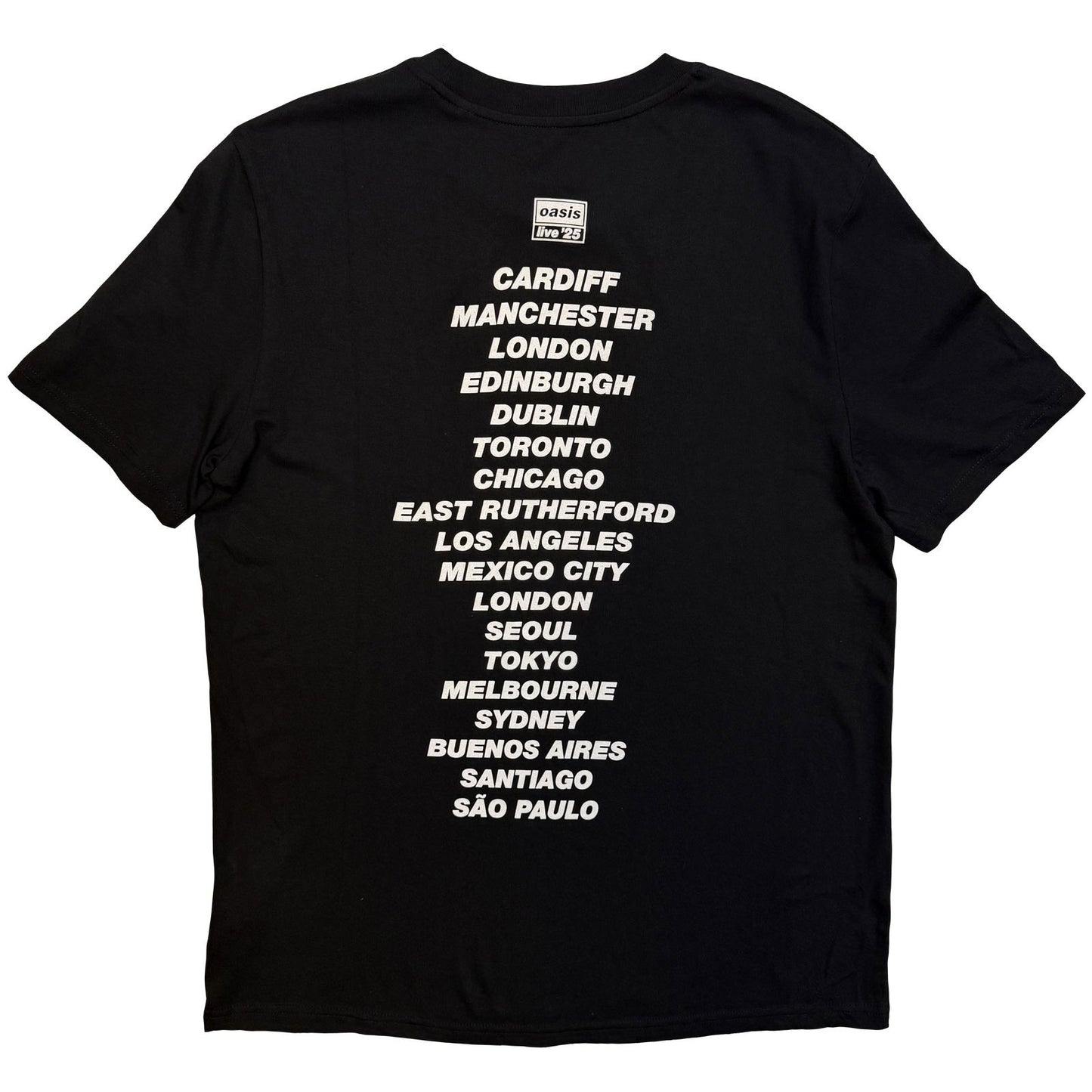 Oasis Paper Cut Out Tour T-shirt Back
