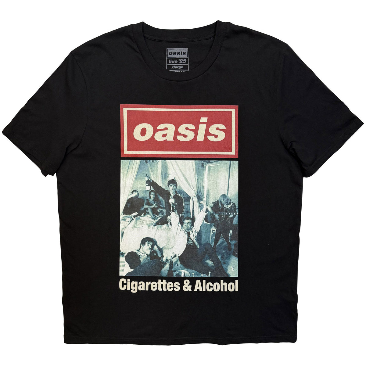 Oasis Cigarettes & Alcohol Single Cover T-shirt Front