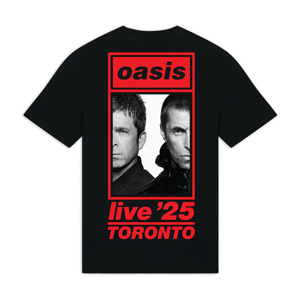 Oasis Toronto Half Faces Fan Store T-shirt Back