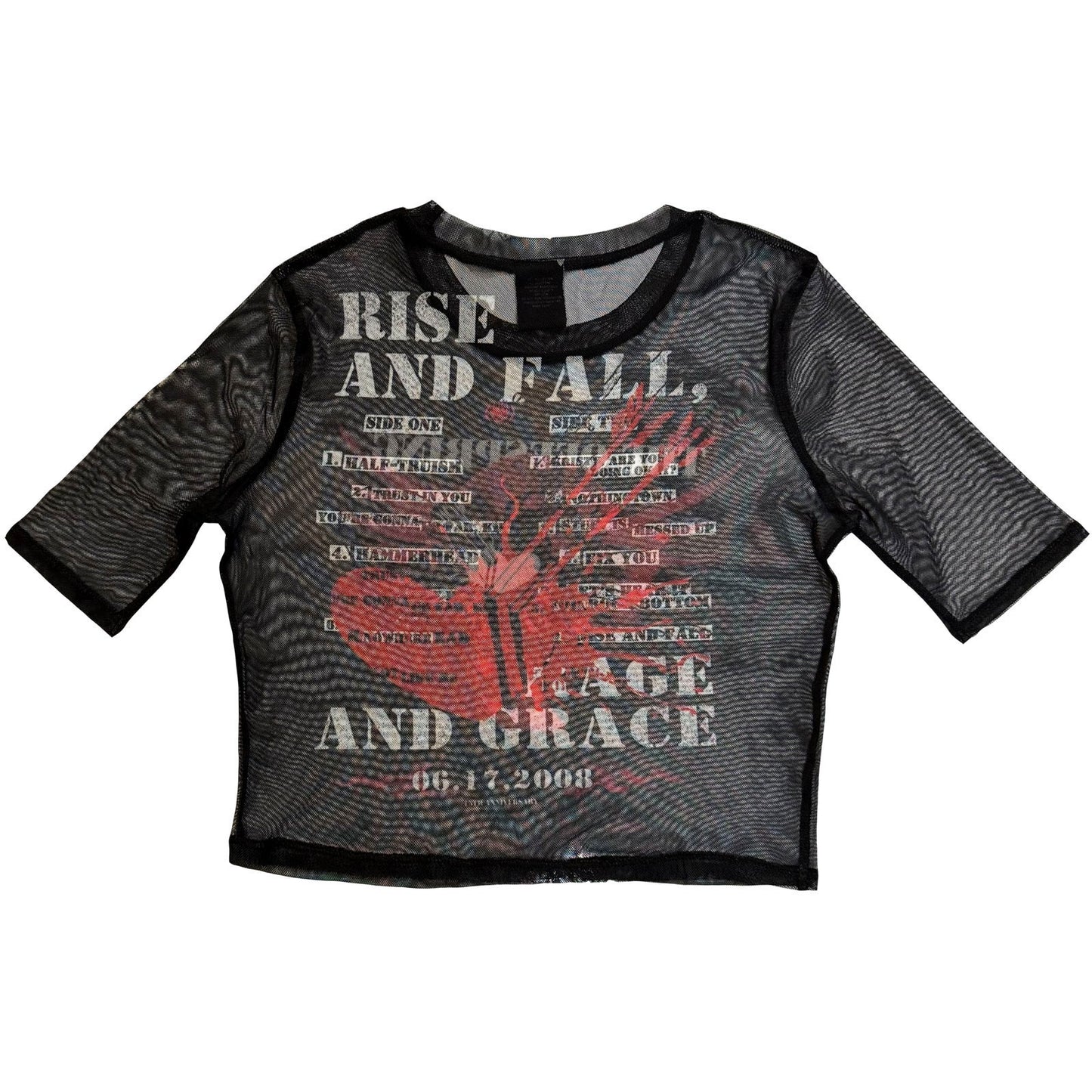 Offspring Rise & Fall Mesh Crop Top Girls Jr Back