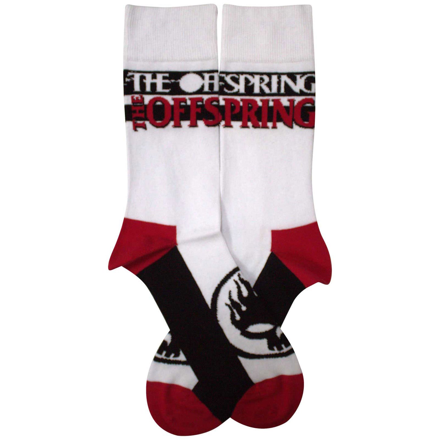 Offspring Flaming Skull Logo (US Men's Shoe Size 8-12) Socks Back