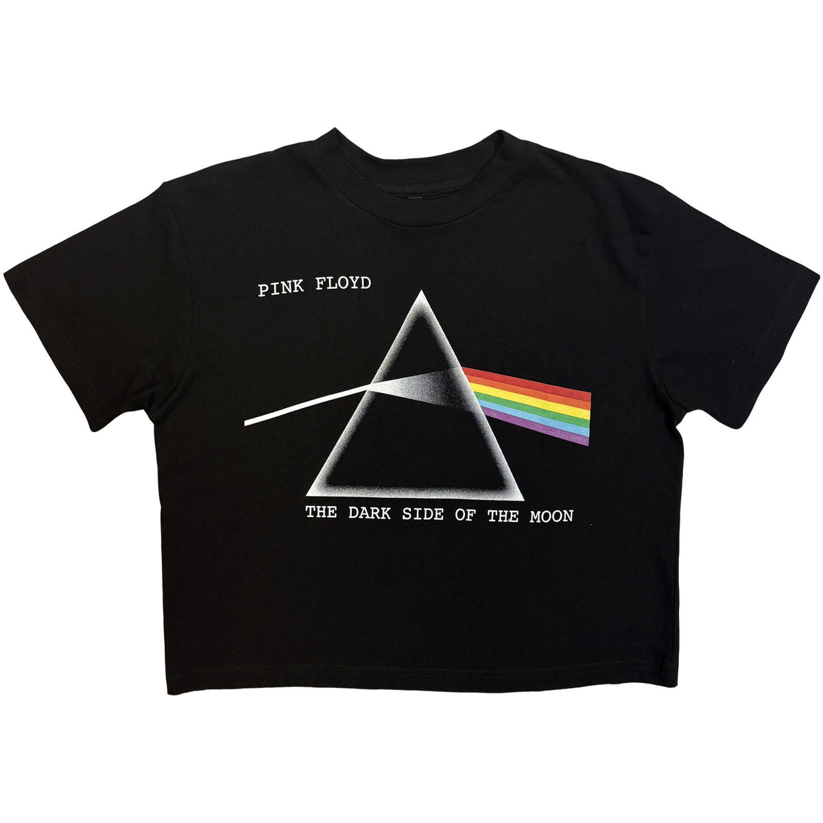 Pink Floyd Dark Side Of The Moon Courier Crop Top Girls Jr Front