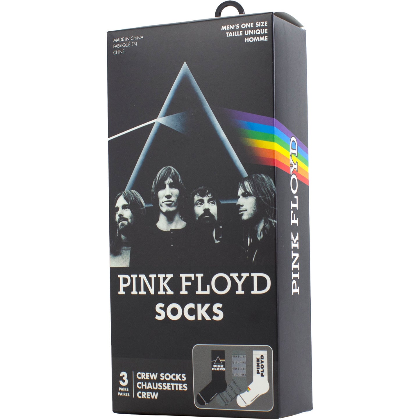 Pink Floyd Logos (US Men's Shoe Size 8-12) Socks Front