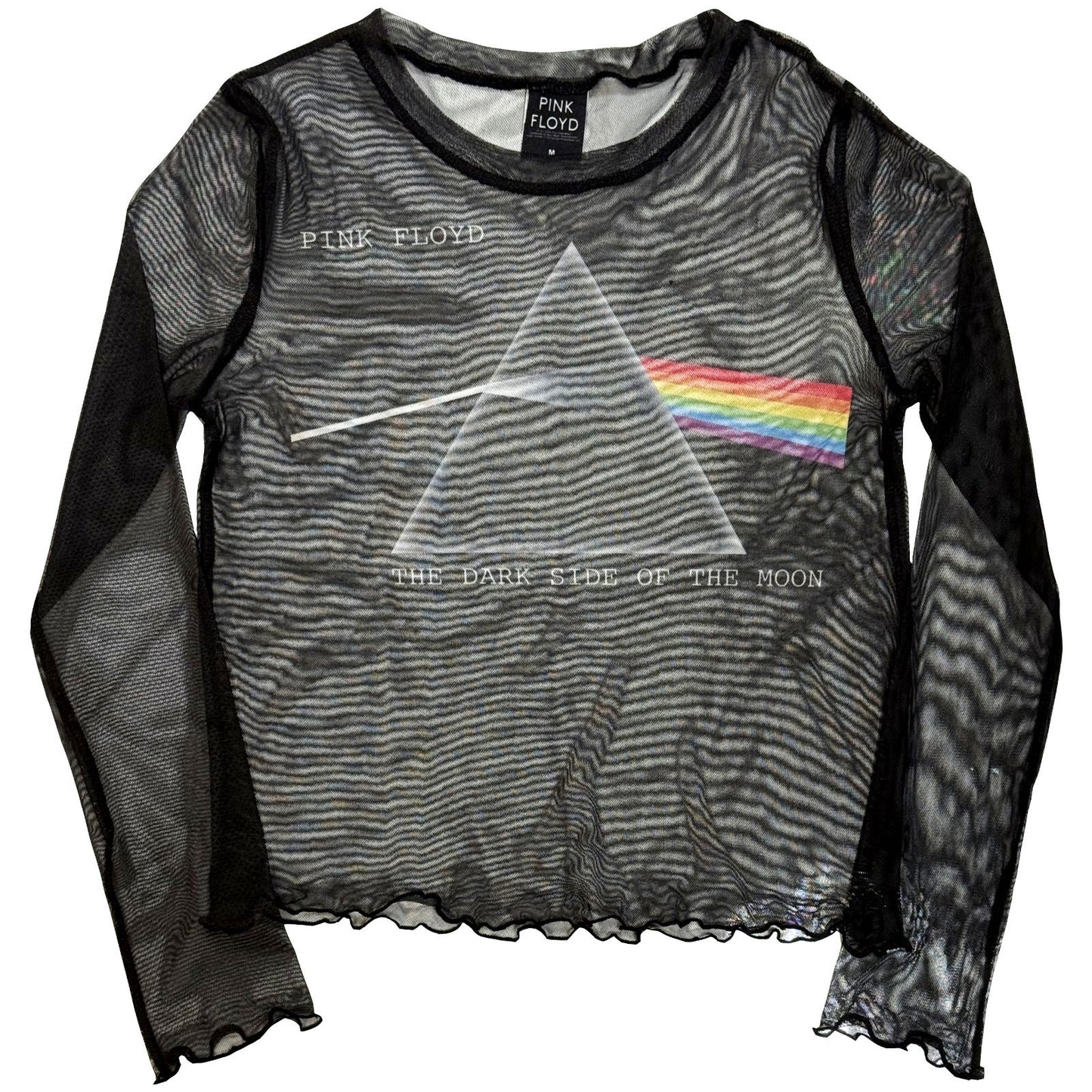 Pink Floyd Dsotm Courier Mesh Crop Top Girls Jr Front