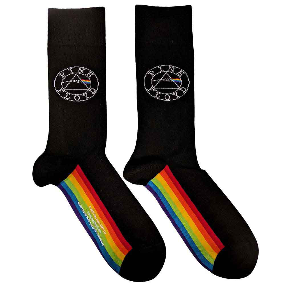 Pink Floyd Spectrum Sole (US Women's Shoe Size 6-9) Socks Front