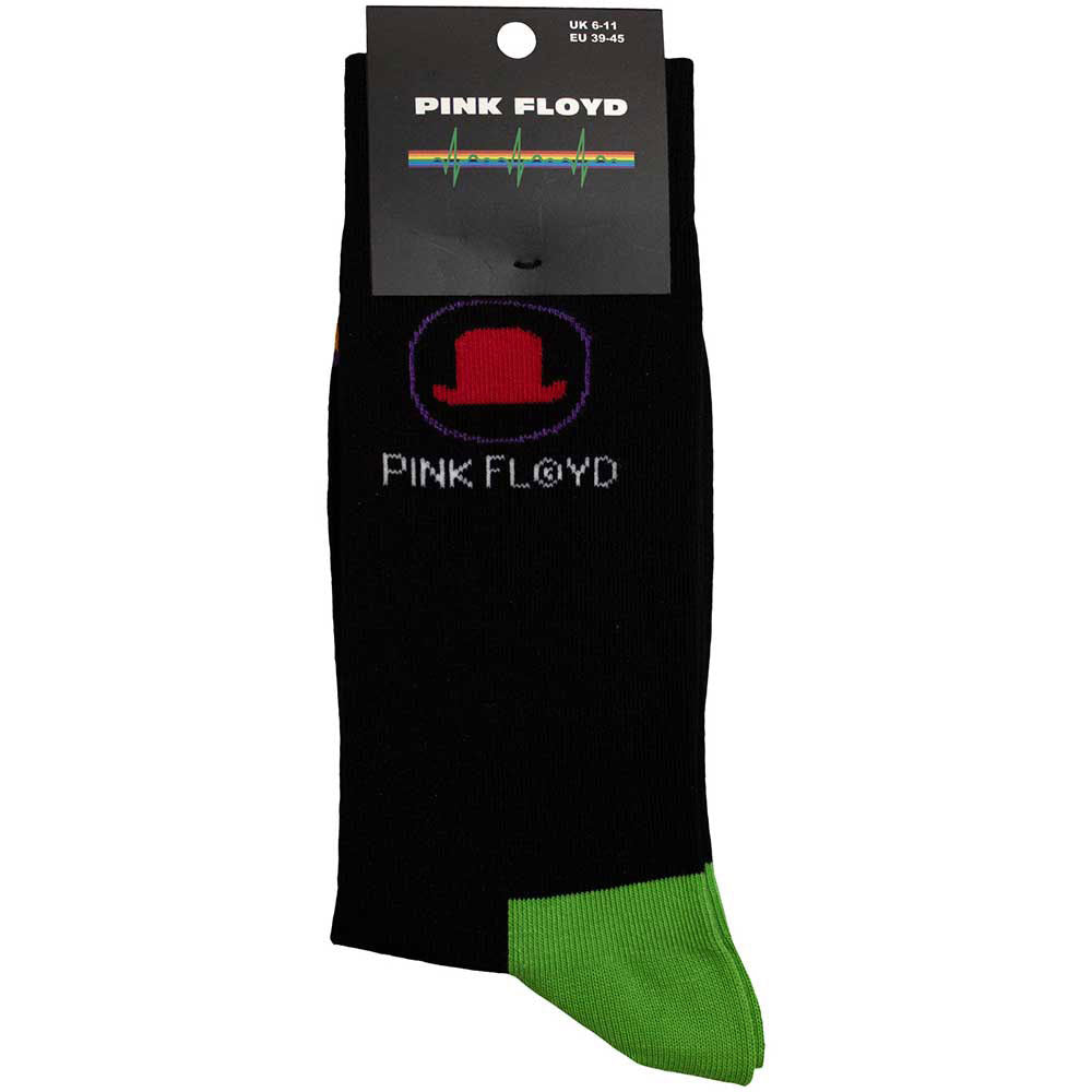 Pink Floyd Bowler Hat (US Men's Shoe Size 8-12) Socks Back