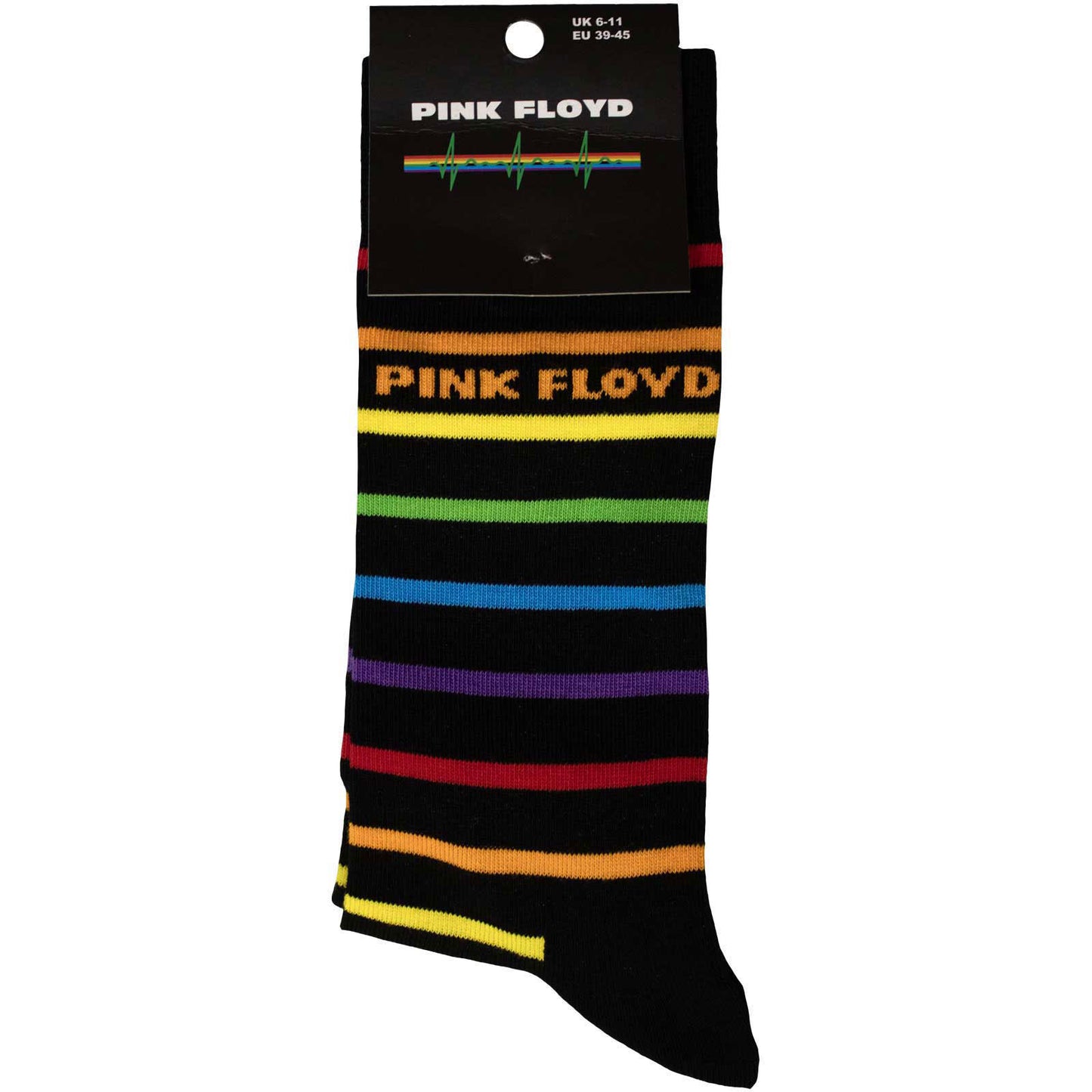 Pink Floyd Wide Stripes (US Men's Shoe Size 8-12) Socks Back
