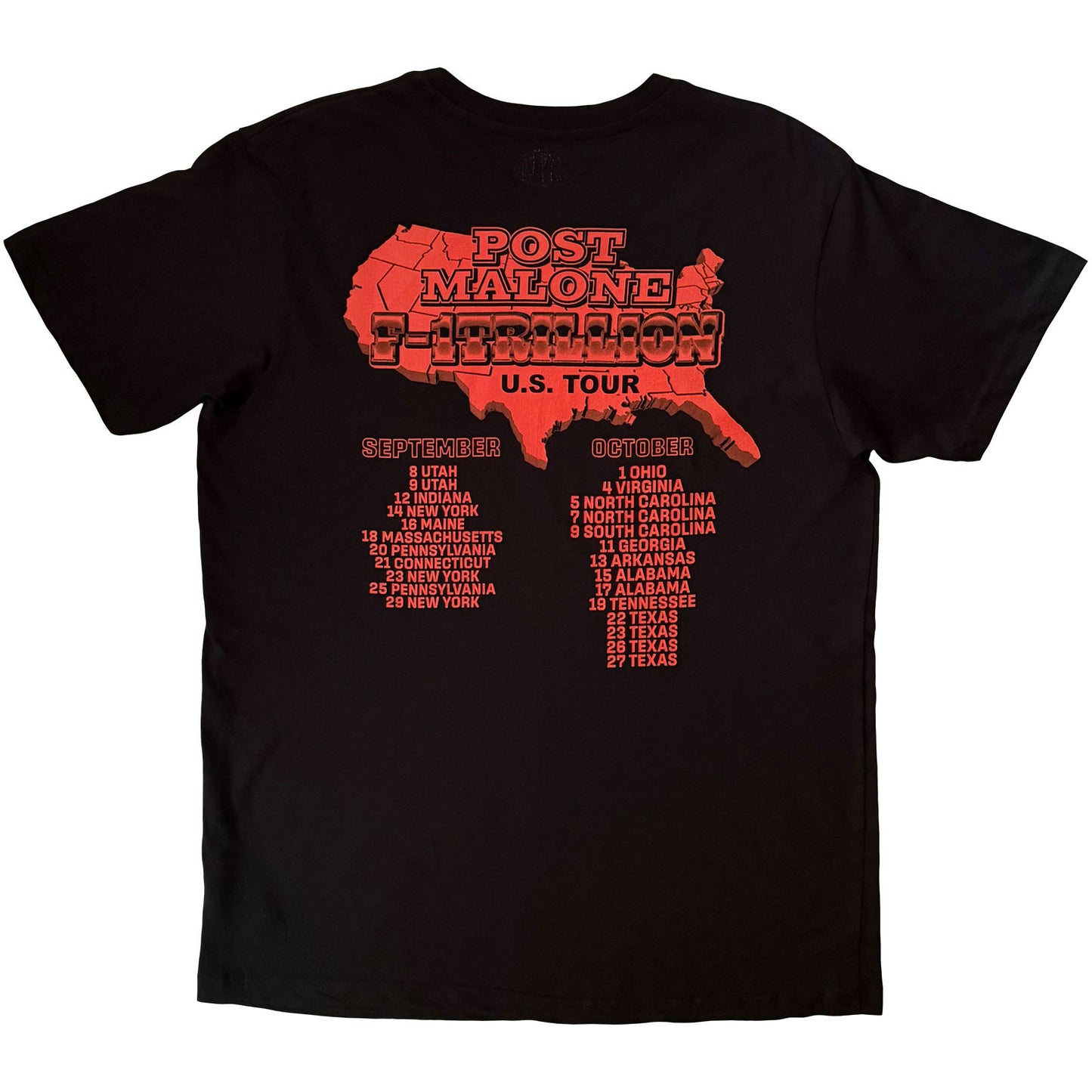 Post Malone U.s. Tour T-shirt Back