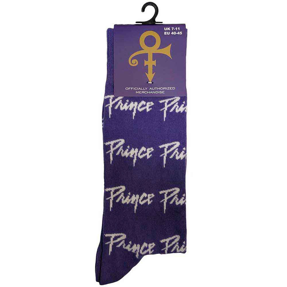 Prince Logo Repeat (US Men's Shoe Size 8-12) Socks Back