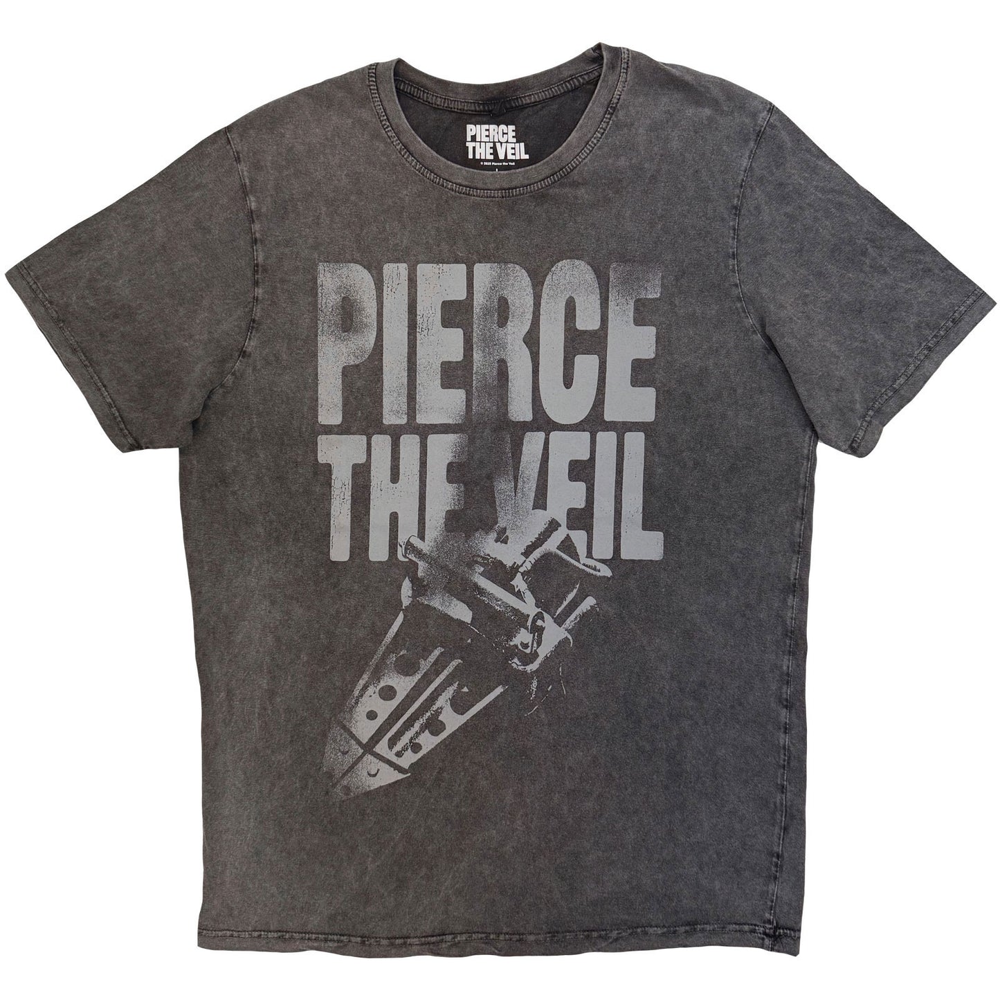 Pierce The Veil Large Text Dip Dye & Wash T-shirt Front