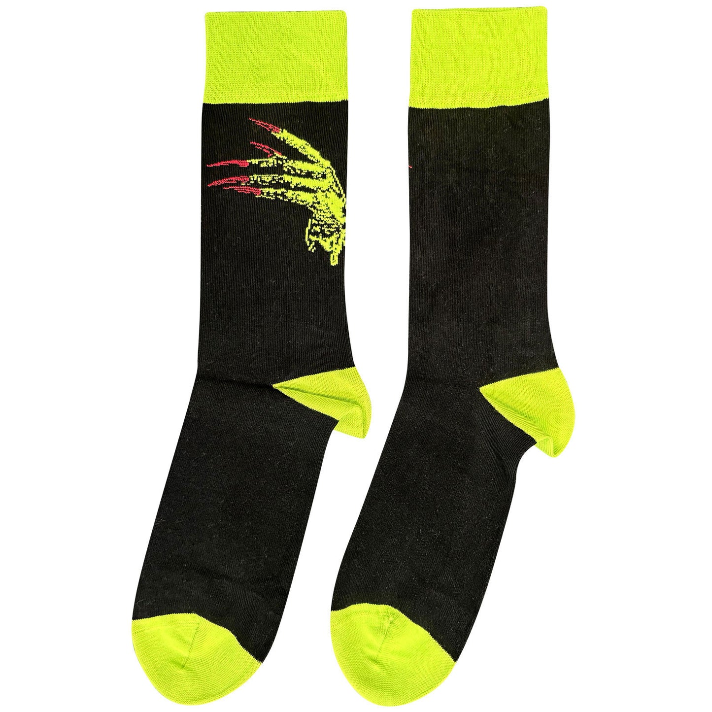 Queens Of The Stone Age Green Hands (US Men's Shoe Size 8-12) Socks Back
