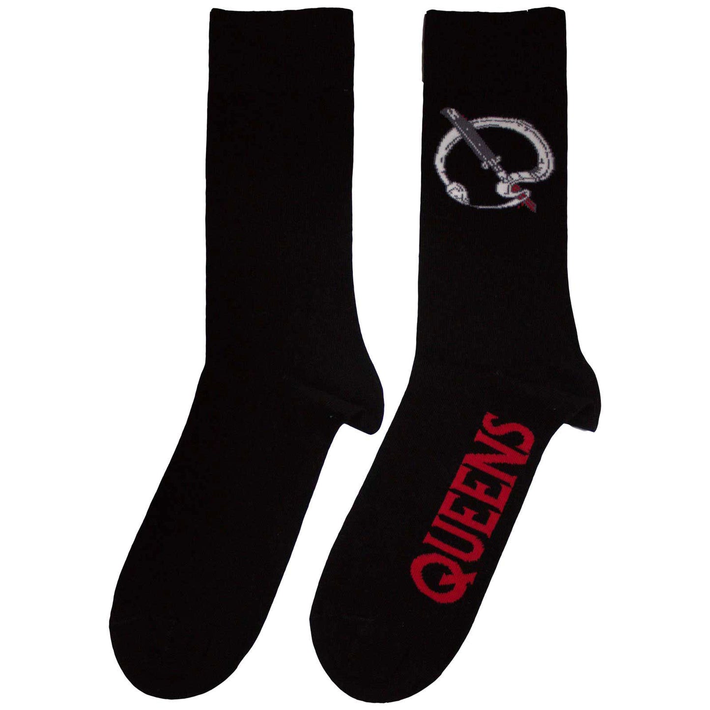 Queens Of The Stone Age Q Emblem (US Men's Shoe Size 8-12) Socks Back