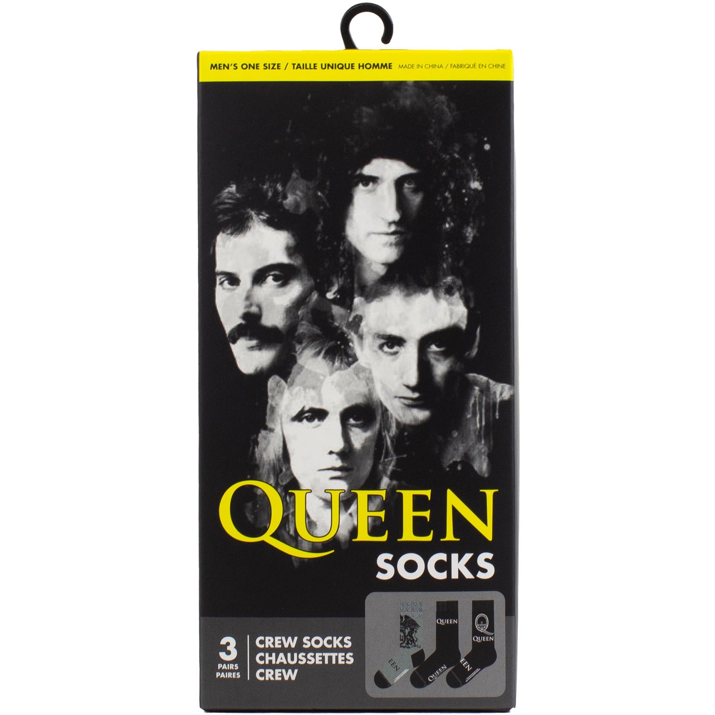 Queen Logos (US Men's Shoe Size 8-12) Socks Front