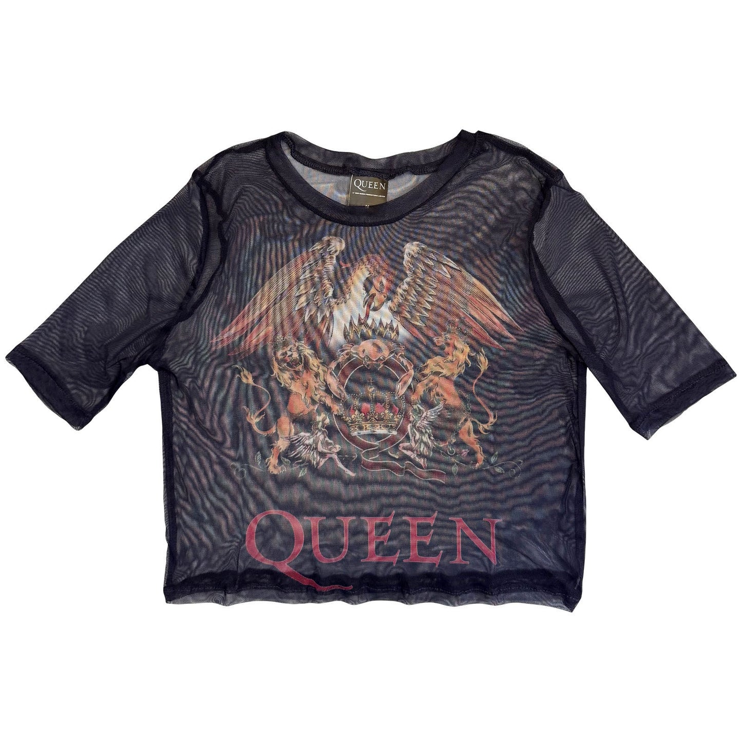 Queen Classic Crest Mesh Crop Top Girls Jr Front