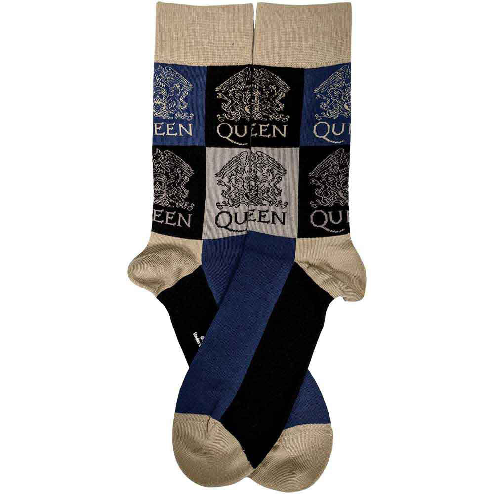 Queen Crest Blocks (US Women's Shoe Size 6-9) Socks Back