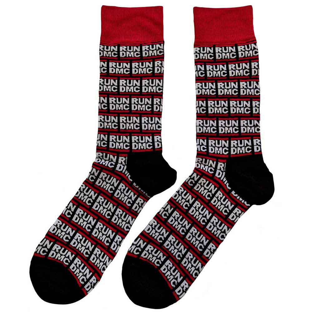 Run DMC All Over Logo (US Men's Shoe Size 8-12) Socks Alt 2
