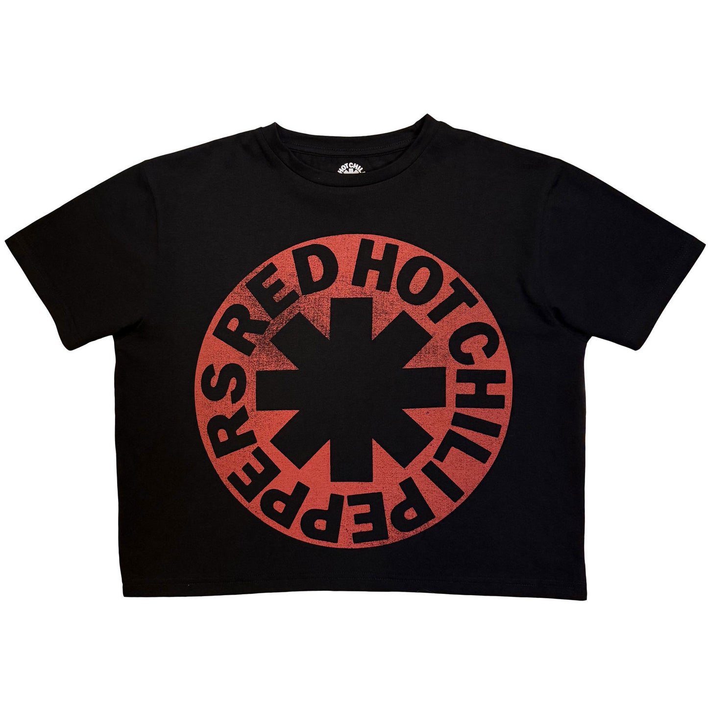 Red Hot Chili Peppers Asterisk Circle Crop Top Girls Jr Front