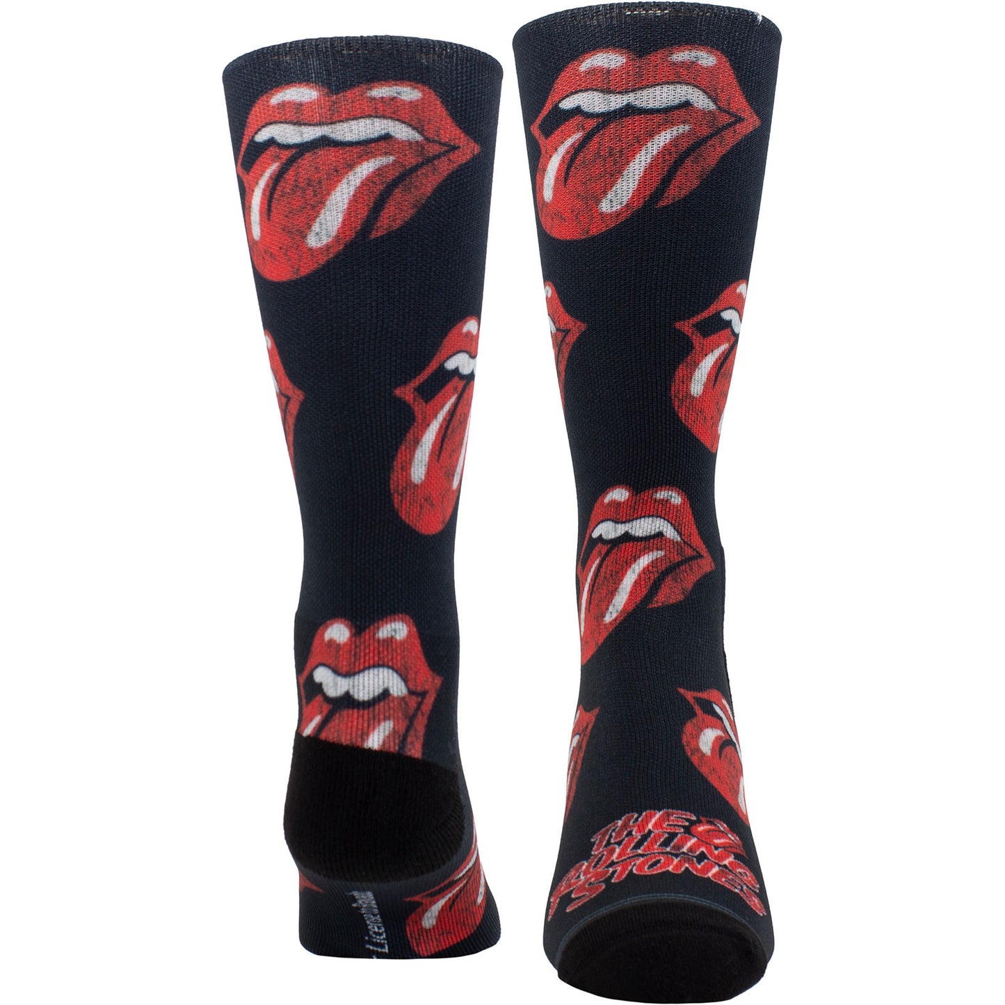 Rolling Stones Allover Tongues Sublimation (US Men's Shoe Size 8-12) Socks Front