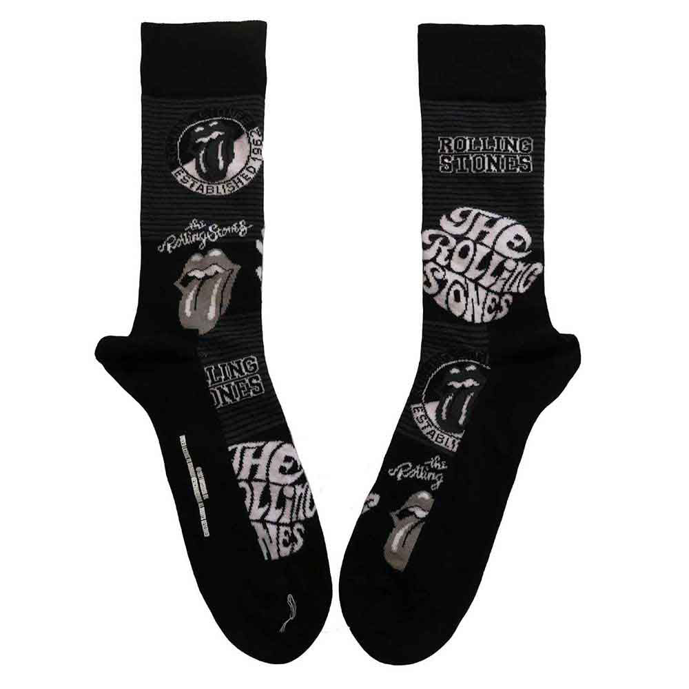 Rolling Stones Mono Logos (US Men's Shoe Size 8-12) Socks Alt 2