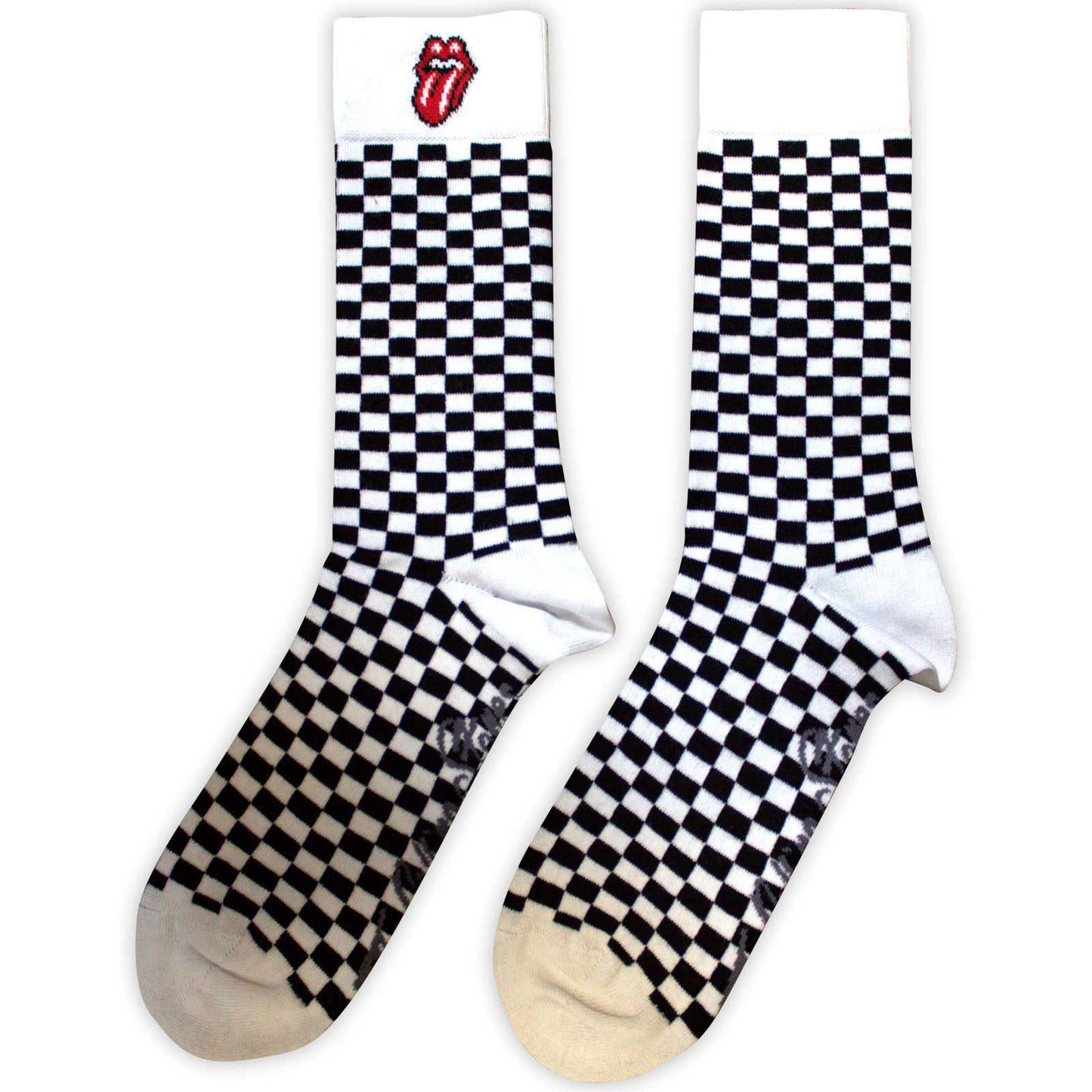 Rolling Stones Check (US Men's Shoe Size 8-12) Socks Back