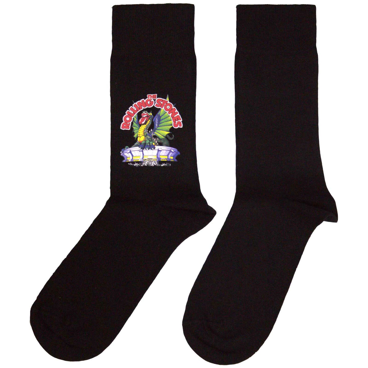 Rolling Stones Dragon (US Men's Shoe Size 8-12) Socks Back