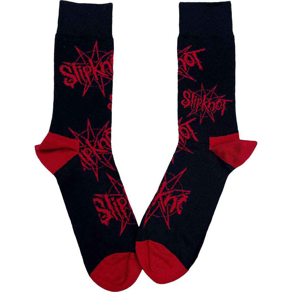 Slipknot Logo & Nomogram (US Women's Shoe Size 6-9) Socks Back