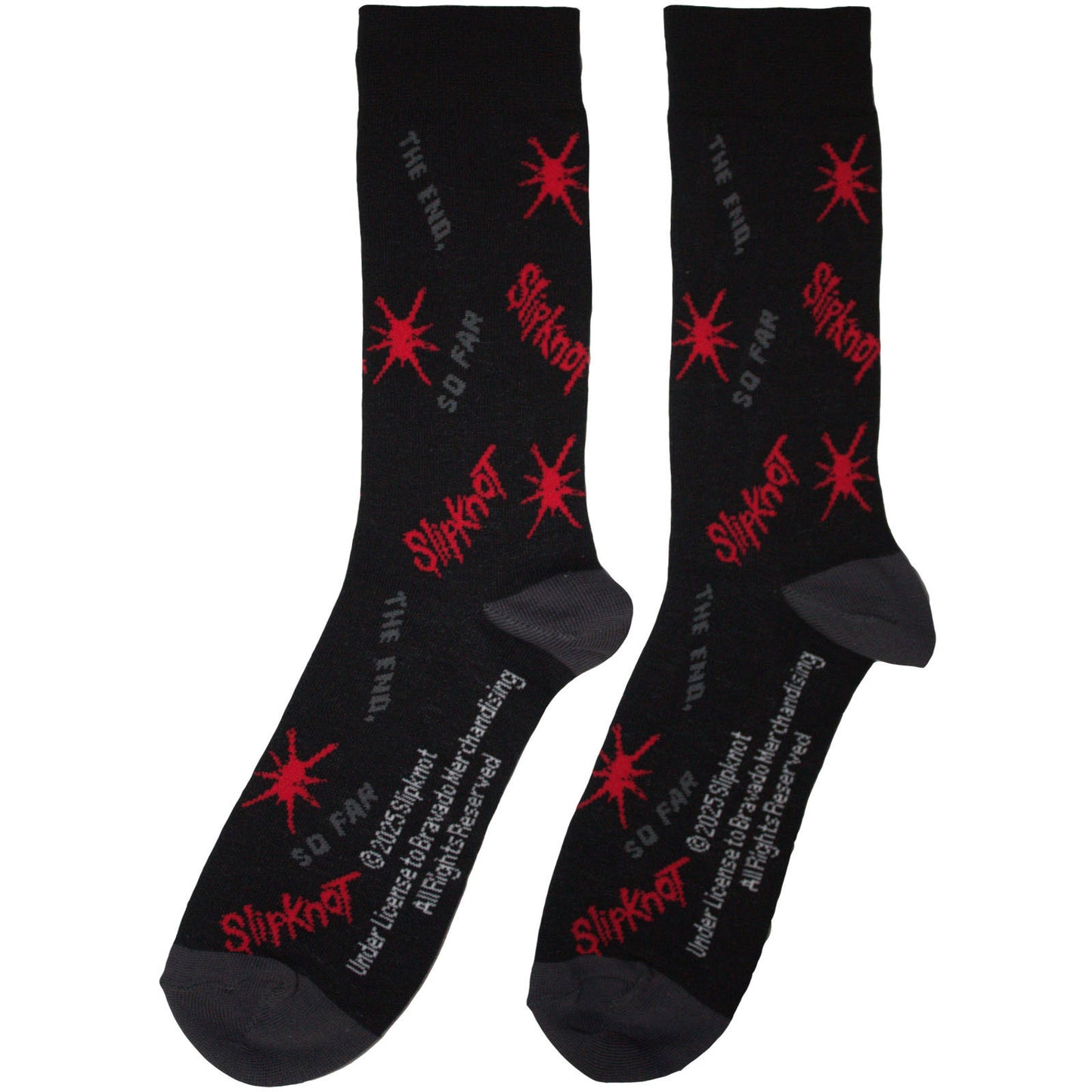 Slipknot All Over Print Splat The End, So Far (US Men's Shoe Size 8-12) Socks Back