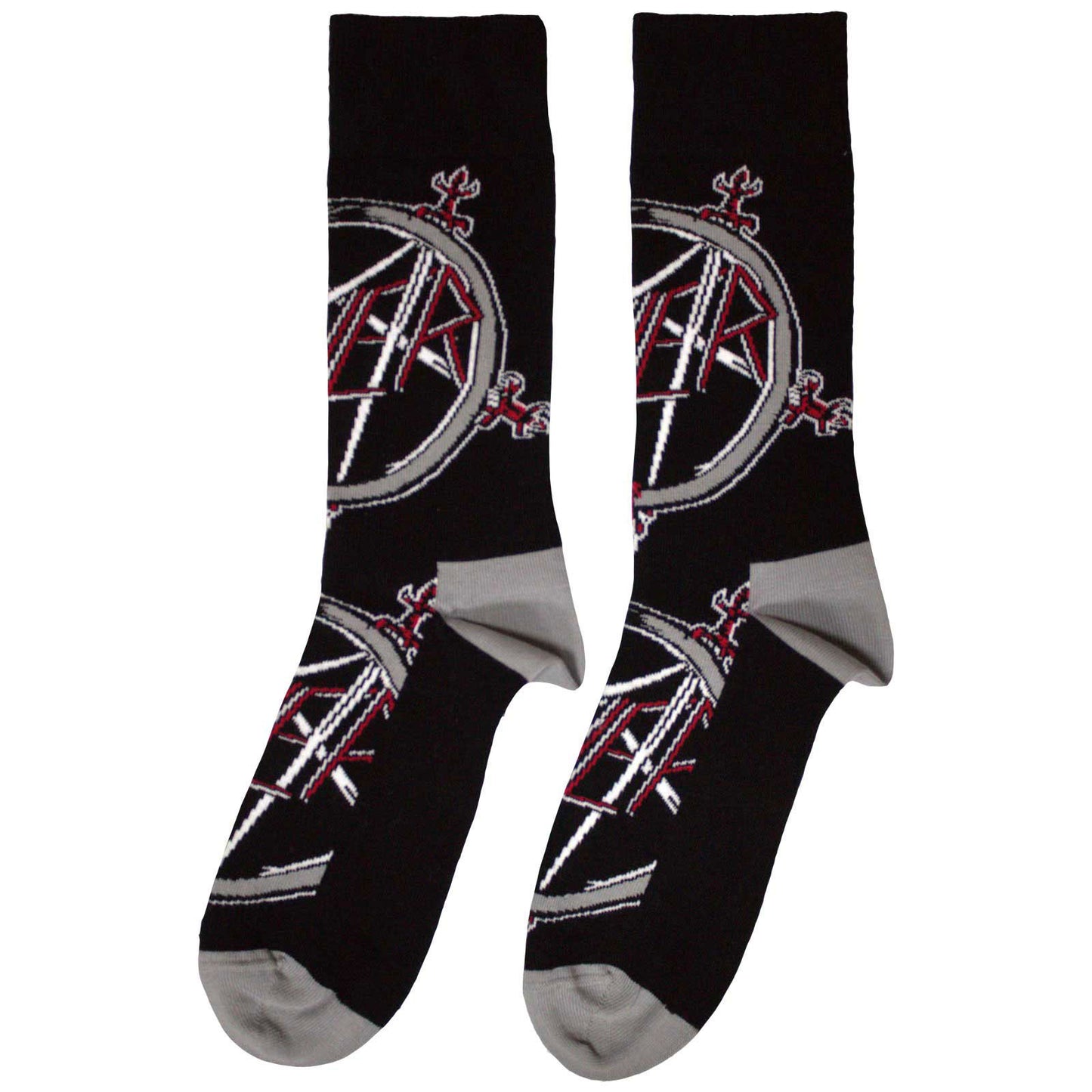 Slayer Pentagram (US Men's Shoe Size 8-12) Socks Back