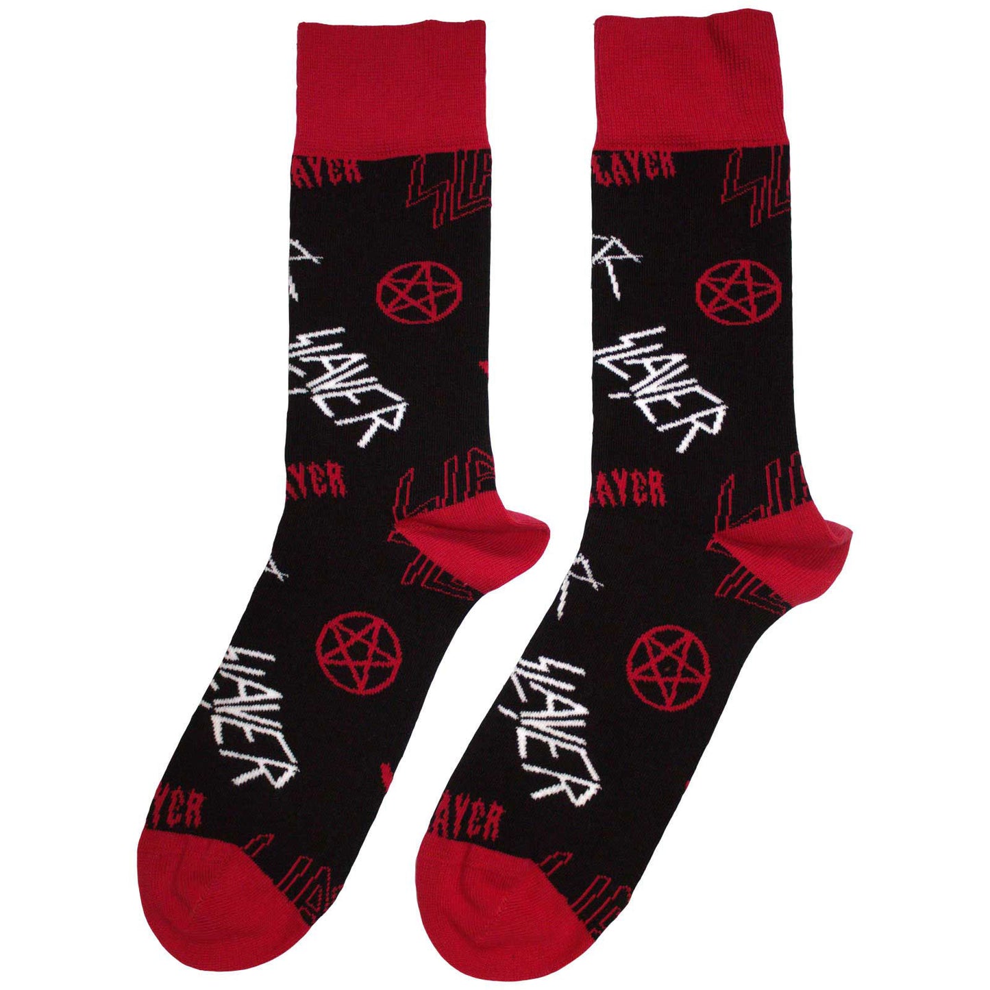 Slayer Logos Pattern (US Men's Shoe Size 8-12) Socks Back