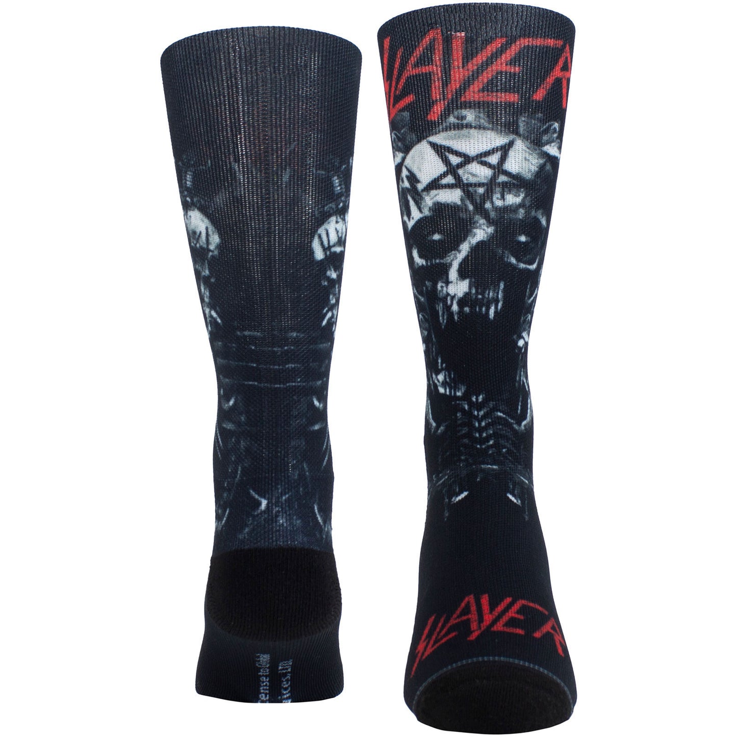 Slayer Skulls & Pentagram Sublimation (US Men's Shoe Size 8-12) Socks Front
