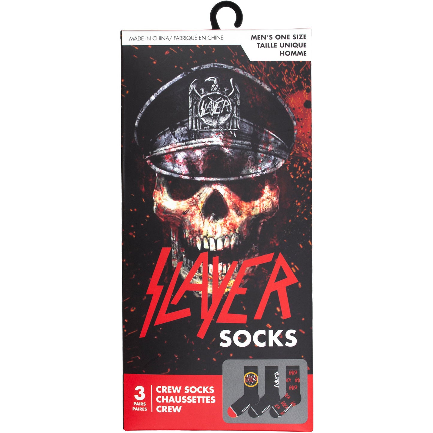 Slayer Logos (US Men's Shoe Size 8-12) Socks Front