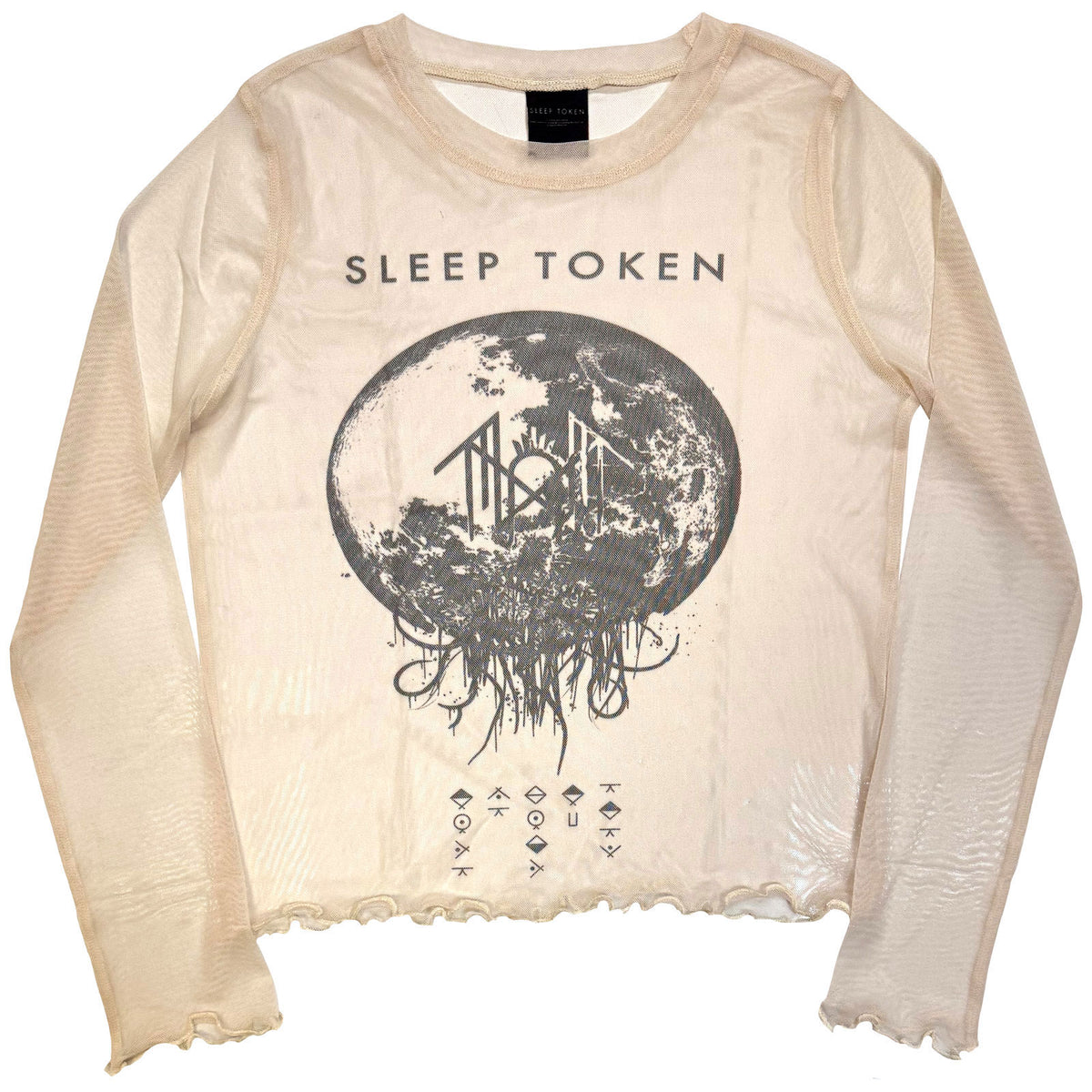 Sleep Token Take Me Back To Eden Mesh Crop Top Girls Jr Front