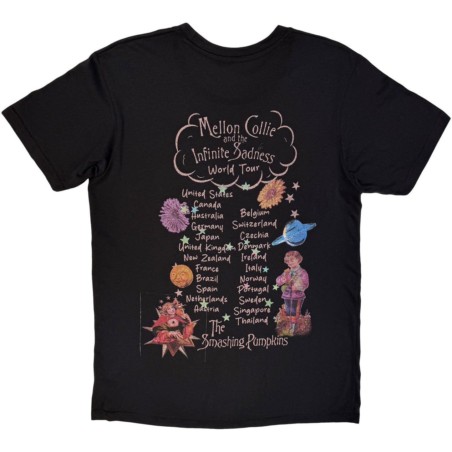 Smashing Pumpkins Celestial Collage Carbon T-shirt Back