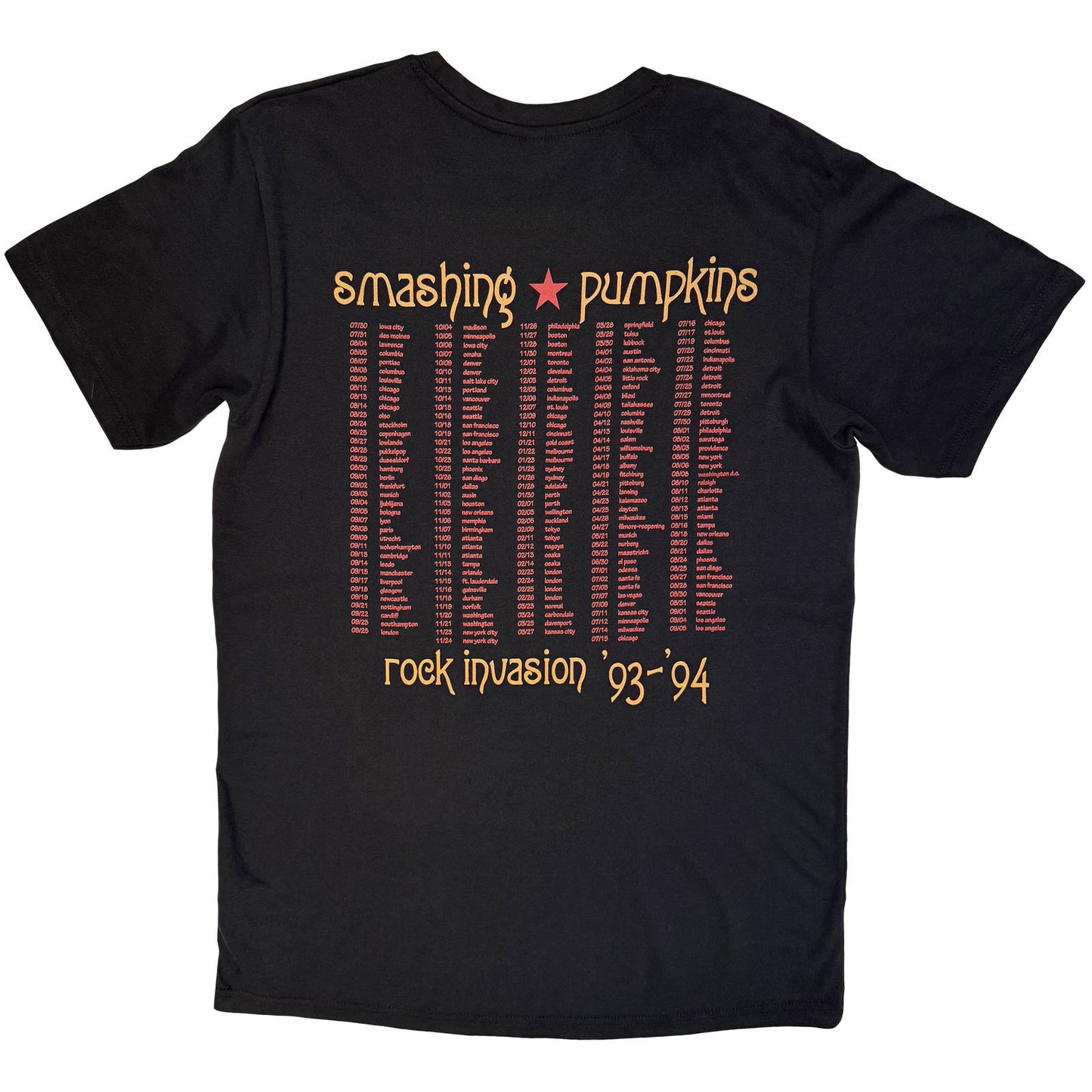 Smashing Pumpkins Rock Invasion Carbon T-shirt Back
