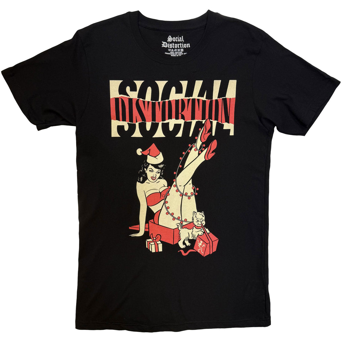 Social Distortion Pin Up Holiday T-shirt Front