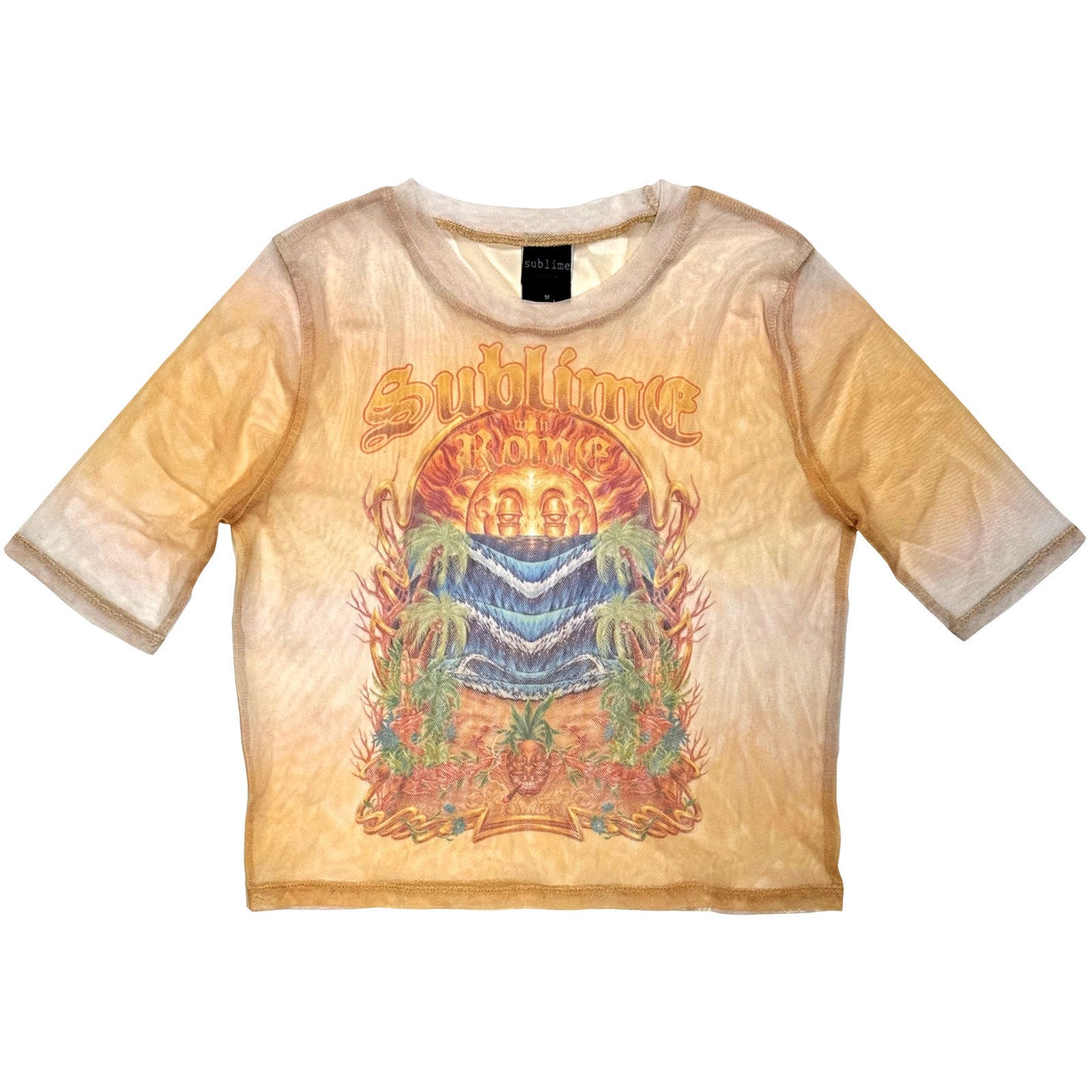 Sublime Summer Season Mesh Crop Top Girls Jr Front