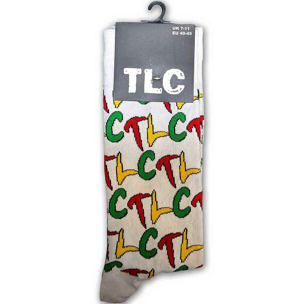TLC Logo Repeat (US Men's Shoe Size 8-12) Socks Back