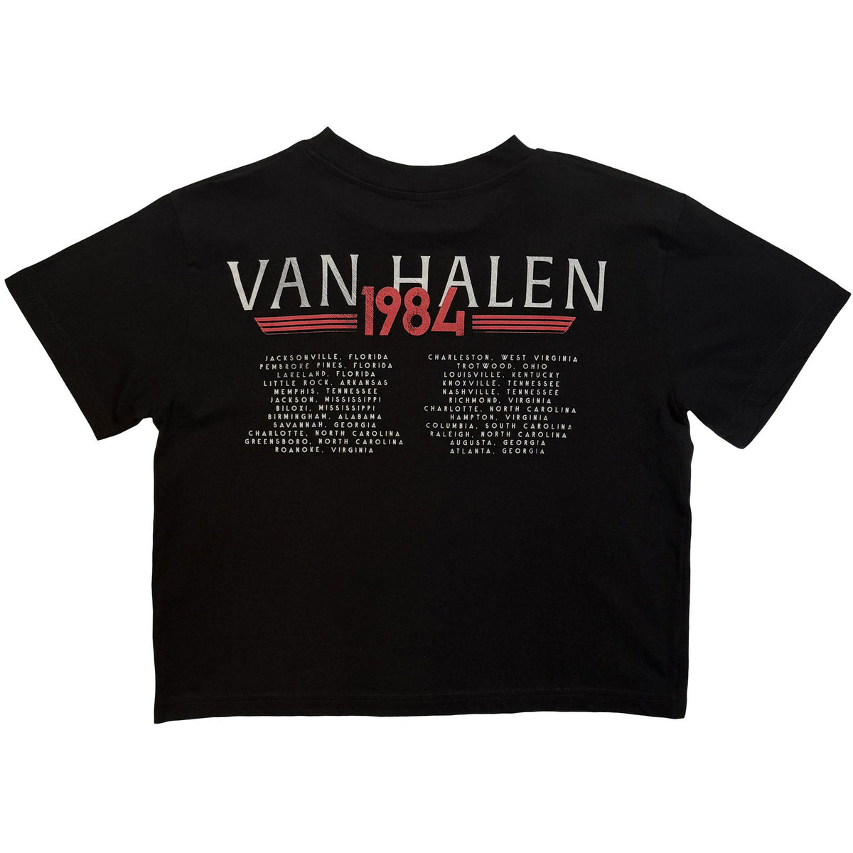 Van Halen '84 Tour Crop Top Girls Jr Back