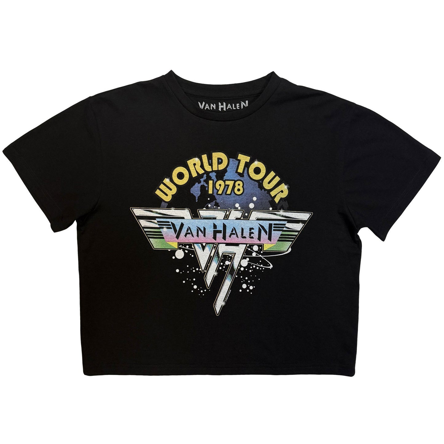 Van Halen World Tour '78 Crop Top Girls Jr Front