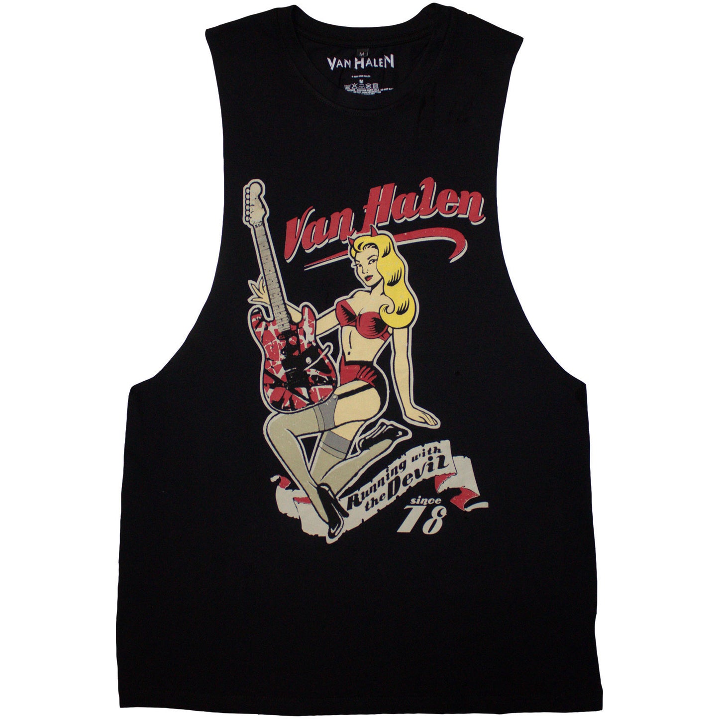 Van Halen Running With The Devil Tank Top Mens Tank Back